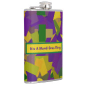 Mardi Gras Blocks Flachmann (Rechts)