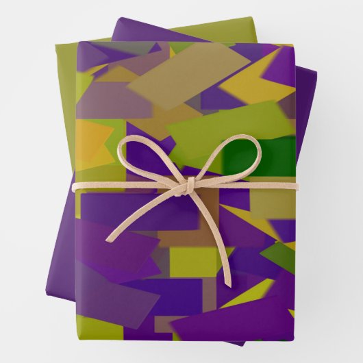 Mardi Gras Blocks Geschenkpapier Set (Beispiel)