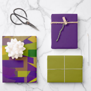 Mardi Gras Blocks Geschenkpapier Set