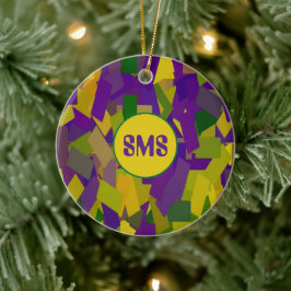 Mardi Gras Blocks Keramik Ornament