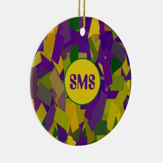 Mardi Gras Blocks Keramik Ornament (Rechts)