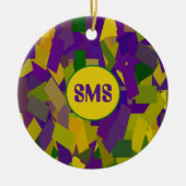 Mardi Gras Blocks Keramik Ornament (Vorne)