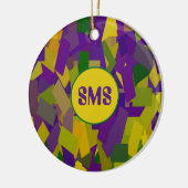 Mardi Gras Blocks Keramik Ornament (Links)