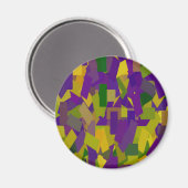 Mardi Gras Blocks Magnet (Vorderseite/Rückseite)