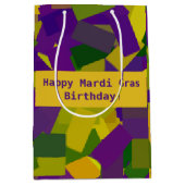 Mardi Gras Blocks Mittlere Geschenktasche Geschenktüte (Vorderseite)