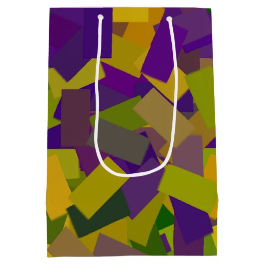 Mardi Gras Blocks Mittlere Geschenktasche Geschenktüte (Rückseite)