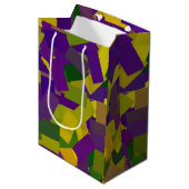 Mardi Gras Blocks Mittlere Geschenktüte (Vorderseite Schrägansicht)