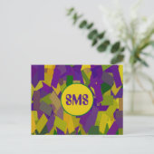 Mardi Gras Blocks Postkarte (Stehend Vorderseite)