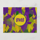 Mardi Gras Blocks Postkarte (Vorderseite)