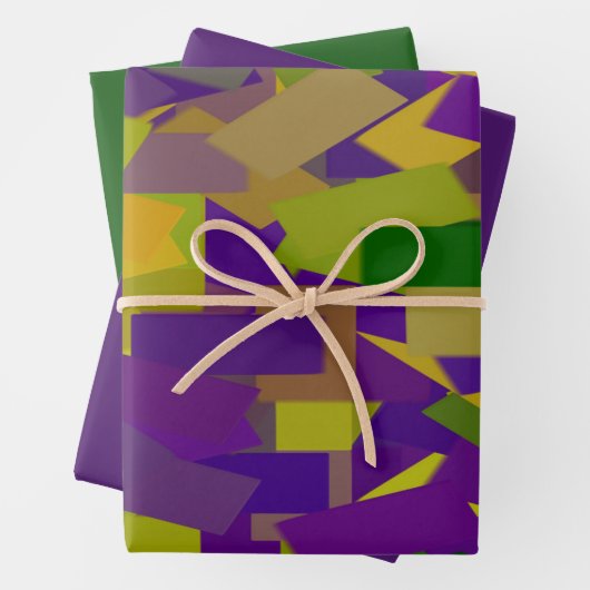 Mardi Gras Blocks Wrapping Paper Sheets Geschenkpapier Set (Beispiel)