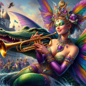 Mardi Gras Blond und Claude der Alligator Puzzle