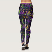 Mardi Gras Blumenmuster Leggings (Rückseite)