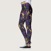 Mardi Gras Blumenmuster Leggings (Links)