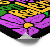 Mardi Gras Boho Laissez Les Bon Temps Rouler Fleur Poster (Ecke)