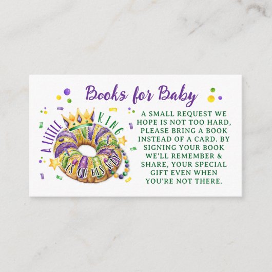 Mardi Gras Books for Baby Request Begleitkarte (Vorderseite)