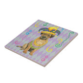 Mardi Gras Border Terrier Fliese (Seite)