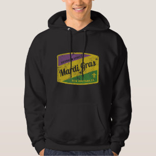Mardi Gras Bourbon Street & New Orleans Retro-Gesc Hoodie