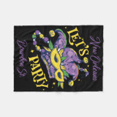 Mardi Gras Bourbon Street New Orleans Souvenir Lou Fleecedecke (Vorderseite (Horizontal))