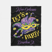 Mardi Gras Bourbon Street New Orleans Souvenir Lou Fleecedecke (Vorderseite)