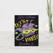 Mardi Gras Bourbon Street New Orleans Souvenir Lou Karte (Vorderseite)