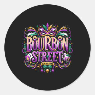 Mardi Gras Bourbon Street Parade Celebration New O Runder Aufkleber