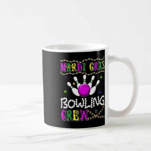 Mardi Gras Bowling Crew Ausrüstung Spieler Paraden Kaffeetasse (Rechts)