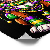 Mardi Gras Boxer Hund Poster (Ecke)