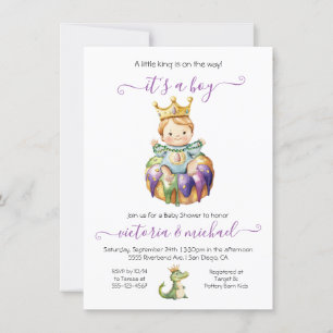 Mardi Gras Boy Baby Shower Einladung