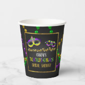 Mardi Gras Brautparty Paper Cup Pappbecher (Vorderseite)