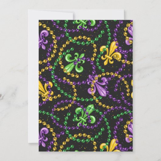 Mardi Gras Bridal Dusche Einladung - Perlen