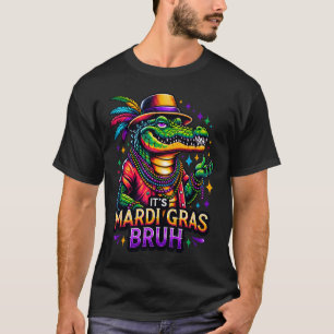 Mardi Gras Bruh - Alligator Mardi Gras Teens T-Shirt