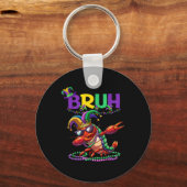 Mardi Gras Bruh Dabbing Crawfish Karneval Teens Bo Schlüsselanhänger (Vorderseite)