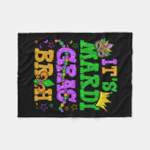 Mardi Gras Bruh Funny Mardi Gras Teens Boys K Fleecedecke (Vorderseite (Horizontal))