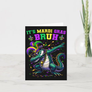 Mardi Gras Bruh Marigator Alligator Mardi Gra Karte