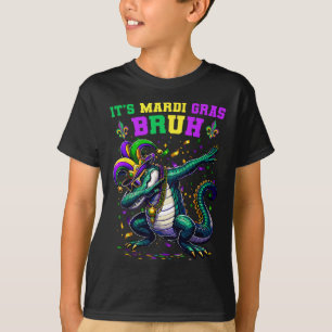 Mardi Gras Bruh Marigator Alligator Mardi Gra T-Shirt