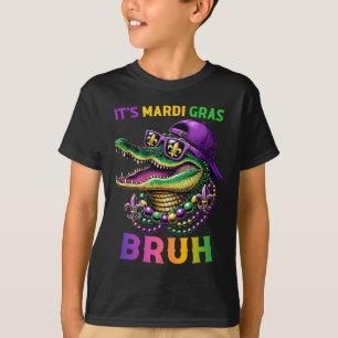Mardi Gras Bruh Marigator Alligator Mardi Gra T-Shirt