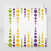 Mardi Gras Bubble Dots Einladung (Rückseite)