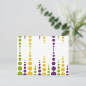 Mardi Gras Bubble Dots Postkarte (Stehend Vorderseite)