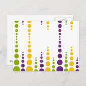 Mardi Gras Bubble Dots Postkarte (Vorne/Hinten)