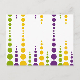 Mardi Gras Bubble Dots Postkarte