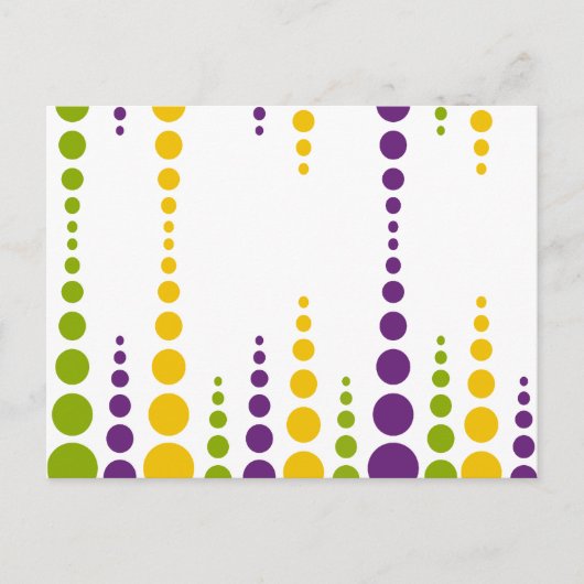 Mardi Gras Bubble Dots Postkarte (Vorderseite)