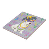 Mardi Gras Bull Terrier Fliese (Seite)