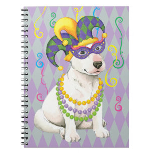 Mardi Gras Bull Terrier Notizblock