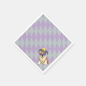 Mardi Gras Bulldog Serviette (Ecke)