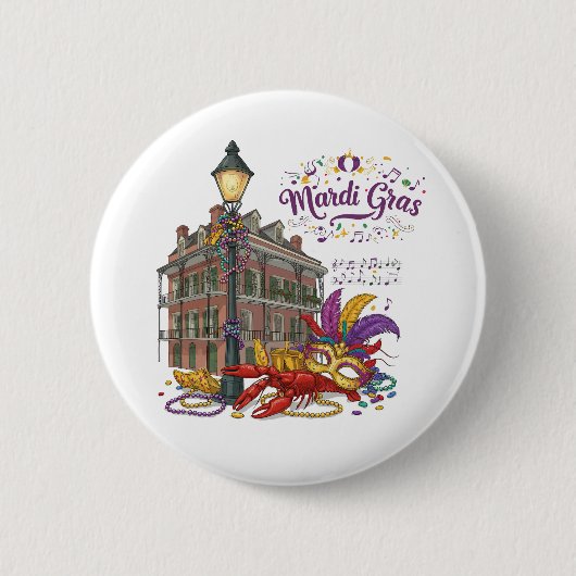 Mardi Gras Button (Vorderseite)
