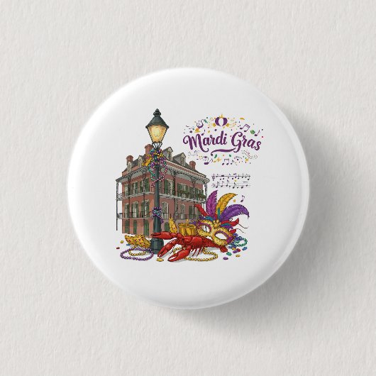 Mardi Gras Button (Vorderseite)