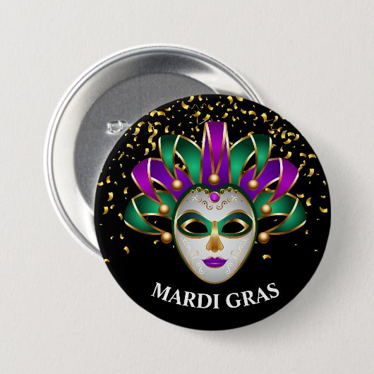Mardi Gras Button Button (Vorne & Hinten)