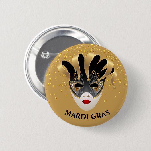 Mardi Gras Button Button (Vorne & Hinten)
