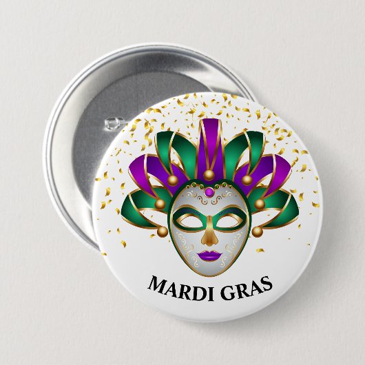 Mardi Gras Button Button (Vorne & Hinten)