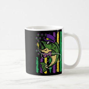 Mardi Gras Byb Fish Us Flag Patriot Fisherman Men Kaffeetasse